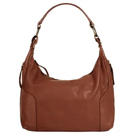 Samantha look Shopper echt Leder, Made in Italy braun