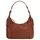 Samantha look Shopper echt Leder, Made in Italy braun