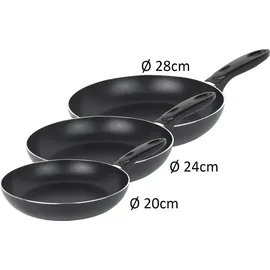 Schulz Haushaltswaren 3-teiliges Pfannen-Set 20 cm + 24 cm + 28 cm