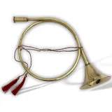 Tröte Trompete Horn Jagdhorn Messing Signalhorn 46cm Dekoration Antik-Stil