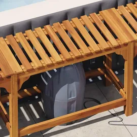 vidaXL Quadratische Outdoor Hot Tub Umrandung braun 250 x 250 cm