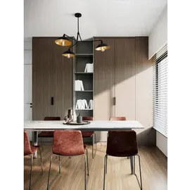 Nova Luce Mirba 3-flg. Ø 113 cm schwarz/goldfarben
