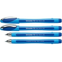 10 Schneider Kugelschreiber Slider Memo blau Schreibfarbe blau