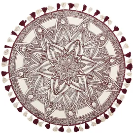 Beliani Teppich OLTU Rot ø 120 cm Mandala-Muster