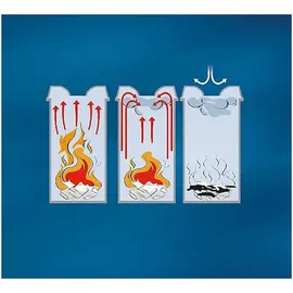 Proregal Selbstlöschender Papierkorb 50 l Blau