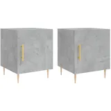 vidaXL Nachttische 2 Stk Betongrau 40x40x50 cm Holzwerkstoff Modell 6