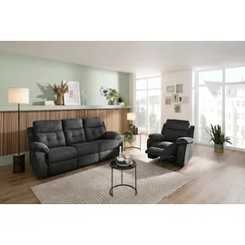 Home Affaire Relaxsessel HOME AFFAIRE "Lannilis mit Liegefunktion, Fernsehsessel", grau (anthrazit), B:97cm H:100cm T:92cm, Webstoff 95% Polyester 5% Nylon, Sessel, Relaxsessel, mit manueller und elektrischer Relaxfunktion, anthrazit