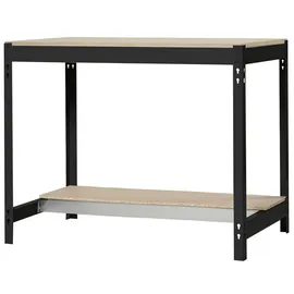 Proregal Werkbank, Anthrazit, Holz, 120x84x76 cm, Freizeit, Heimwerken, Werkstatt, Werkbänke