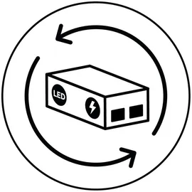 Trio Reality LED Deckenleuchte Malaga Schwarz-weiß