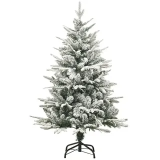 vidaXL Künstlicher Weihnachtsbaum Beschneit Tannenbaum Christbaum Dekobaum Kunstbaum Weihnachten Dekoration Weihnachtsdeko Grün 120cm PVC PE