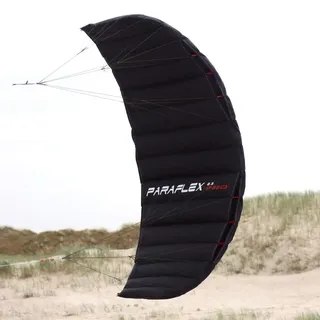 Wolkenstürmer Wolkenstürmer® Paraflex Speed 2.5 (schwarz) – Speed Kite, Powerkite, Zweileiner Lenkmatte - Flugfertig mit Silikon-Dyneemaleinen + Handschlaufen