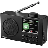 Mycket Tragbares DAB/DAB+ Radio, UKW Digitalradio mit Bluetooth, Kleines Wiederaufladbares Radio, 2,4" Farbdisplay, Dual Wecker, Sleep Timer, 40 Voreingestellte Sender, Küchenradio mit USB Ladekabel