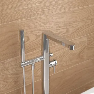 Villeroy & Boch Embrace Einhebel-Badewannenarmatur, freistehend, TVT10800300061,