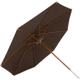 anndora® Sonnenschirm 4 m rund Dunkelbraun Marktschirm Gastronomie Gartenschirm