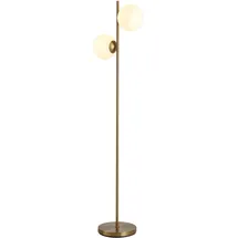 Homcom 2-teiliger Glas-Lampenschirm 39L x 28B x 165H cm Gold/Weiß