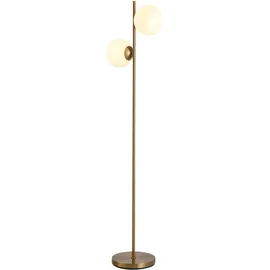 Homcom 2-teiliger Glas-Lampenschirm 39L x 28B x 165H cm Gold/Weiß