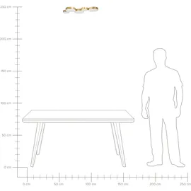 Beliani Luga 5 Schirme 54 cm gold Metall