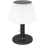 Kynast Solar LED Tischlampe warmweifl schwarz 2-Lichtstufen Auflenbereich