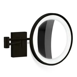 Decor Walther BS 40 Wandkosmetikspiegel beleuchtet 10x, 6W, 2700-4000K, schwarz matt - Vergrößerung, 10-fach