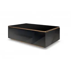 MO&MA von Munari Couchtisch in Schwarz mit Kupfer-Akzent