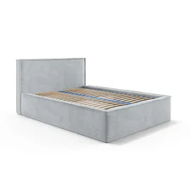 Home Affaire Bett Östavall wahlweise mit Matratze und Topper, in zwei Breiten, Bettgestell mit Kopfteil und Bettkasten, mit/ohne Matratze (BFK/TFK) grau 202 cm x 231 cm x 103 cm