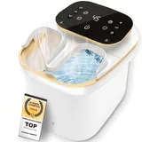 Retoo Fussbad mit Massagefunktion Fußsprudelbad Fußbadewanne Fußmassagegerät Heizfunktion Elektrisch Massagegerät Infrarot Fußmassage Wohltuendes Fußpflege LCD Bildschirmsteuerung 4 Programme