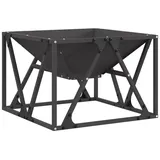 vidaXL Feuerschale Feuerstelle Quadrat Schwarz 50x50x35 cm Stahl