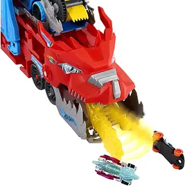 Hot Wheels JBM72 Hot Wheels City Ultimativer 2-in-1 Drachen Transporter Spielset