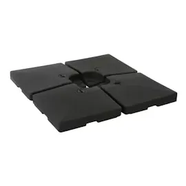 Mendler Gastronomie-Ampelschirm HWC-A96, Sonnenschirm, rund Ø 4m Polyester/Alu 27kg ~ creme mit Ständer