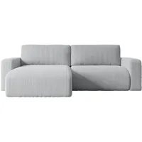 ECKSOFA mit Schlaffunktion und Bettkasten KLEEA-L - 247x143x83 cm Grau Cord