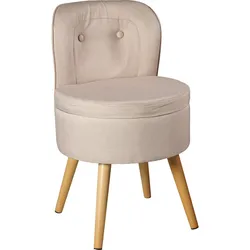 ECHTWERK Kleiner Sessel/Hocker "VINCE"  - creme
