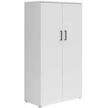 Carryhome Mehrzweckschrank Weiß, Kunststoff, 4 Fächer, 80x147x40 cm, FSC Mix, erweiterbar, stehend, Waschküche, Mehrzweckschränke