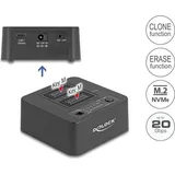 DeLock USB 20 Gbps M.2 Dockingstation für 2 x NVMe PCIe SSD mit Klon- und