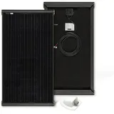 MOSCATELLI Camping Solaranlage Black Boost Komplettset 120W Monokristallin Solar Panel für Wohnmobil – PV Modul Solar Ladegerät 12V mit Halterung – Solarpanel Camping OHNE Laderegler