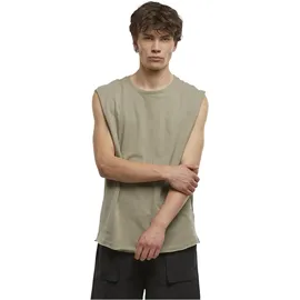URBAN CLASSICS Open Edge Sleeveless Tee - Olive
