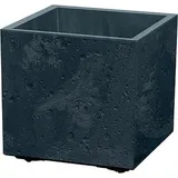 Prosperplast Sierra Square Beton Pflanzkasten anthrazit, 38,5 x 38,5 x 37 cm, Kunststoff