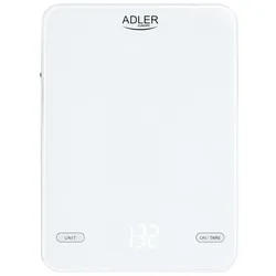 Adler digitale Küchenwaage AD 3177w USB aufladbar 10kg TARA Funktion weiß