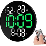 ABOOFAN Digitale Wanduhr Digitaler Wecker Digitale Wanduhr LED Digitaluhr LED Wanduhr Wandtischuhr LED Wecker Elektronische Uhr Für Wand LED Wanduhr