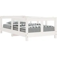 vidaXL Kinderbett vidaXL 70 x 140 cm Kiefer massiv weiß