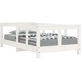 vidaXL Kinderbett vidaXL 70 x 140 cm Kiefer massiv weiß