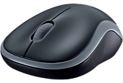 Logitech M185 Kabellose Ergonomische Optische Optische Maus Für Rechts- und Linkshänder USB-A Nano Receiver Grau