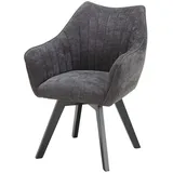 uno Armlehnstuhl drehbar Nairobi , grau , Maße (cm): B: 63 H: 88 T: 62.0