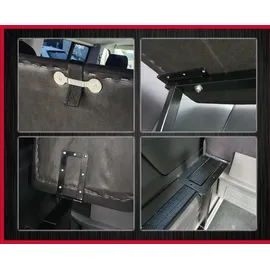 BREMER SITZBEZÜGE Multiflexboard kompatibel mit VW T5 T6 T6.1 Multivan Multiflexboard klappbar D01 Bettverlängerung Zubehör/Höhe 51cm inkl. Konsolen/in Farbe: Kunstleder Schwarz