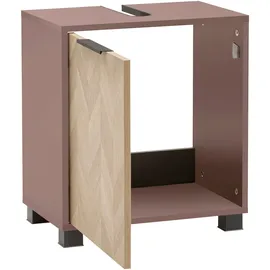Schildmeyer Waschbeckenunterschrank Piazza 160385, Mauve/Fischgräten Dekor, 50,3 x 33 x 56 cm