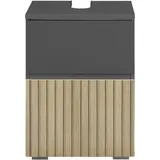 Home Affaire Waschbeckenunterschrank HOME AFFAIRE "Wisla", schwarz (anthrazit, eiche struktur), B:40cm H:55cm T:35cm, Spanplatte, Schränke, Waschbeckenunterschrank, Siphonausschnitt, Breite 40 cm, Höhe 55 cm