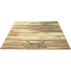 Teppich SANSIBAR "Rantum Beach SA-029", braun, B:80cm H:5mm L:165cm, Polypropylen, Teppiche, Flachgewebe, modernes Design, Motiv Holzdielen, In- & Outdoor geeignet