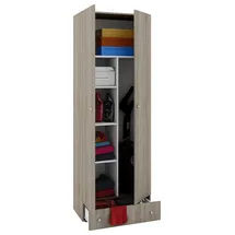 VCM Holz Besenschrank Staubsauger Putzschrank Vandol S 70 x 40 x 0 cm Braun