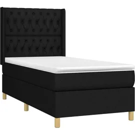 vidaXL Boxspringbett 100 x 200 cm H2 Schwarz