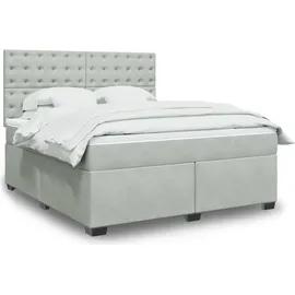 vidaXL Boxspringbett 180 x 200 cm Hellgrau