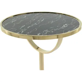 Kayoom Beistelltisch KAYOOM "Rocio, Ausgefallenes Design,Stabiler Marmor-Sockel", schwarz, B:46cm H:54cm T:46cm, Tischplatte: 100% marmorisiertes Glas / Gestell: Marmor, Edelstahl, Tische, Beistelltisch, ausgefallenes Gestell, stabiler Marmorfuß, marmorierte 